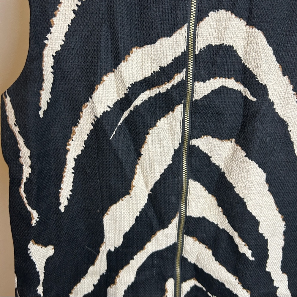 LOFT Black and White Zebra Pattern Mini Dress - Picture 11 of 13